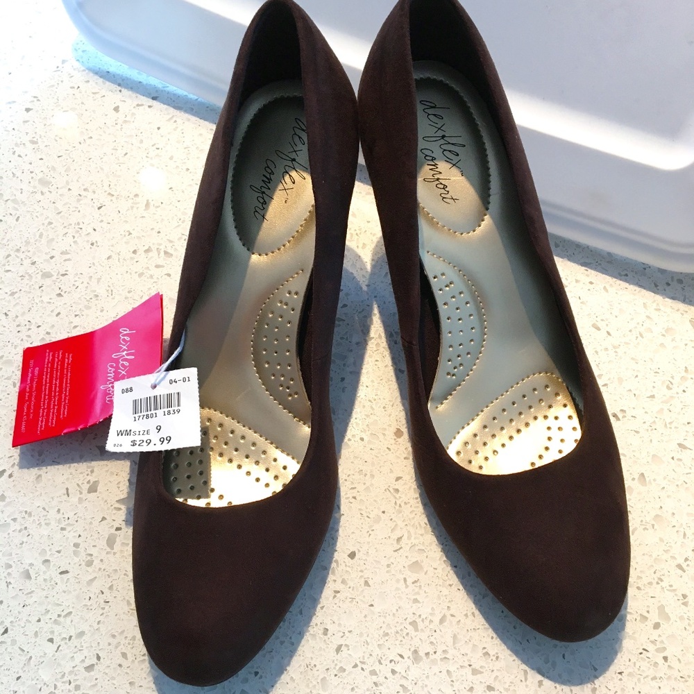 Chocolate Brown Suede-like heels